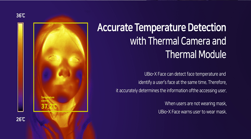 UBio X Face Turnstile thermal